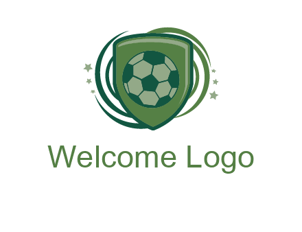 soccer ball in a shield logo