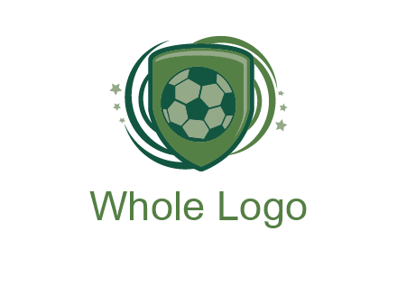 soccer ball in a shield logo