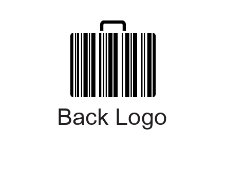 barcode lines forming a briefcase logo