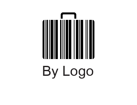 barcode lines forming a briefcase logo