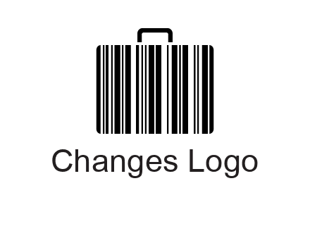 barcode lines forming a briefcase logo