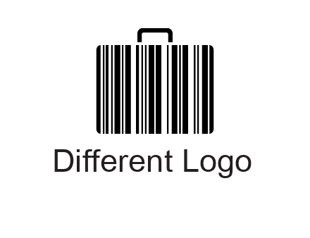 barcode lines forming a briefcase logo