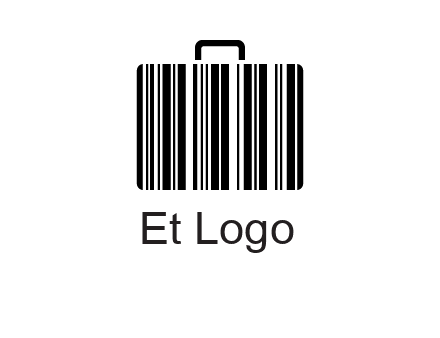 barcode lines forming a briefcase logo