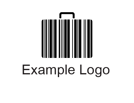 barcode lines forming a briefcase logo