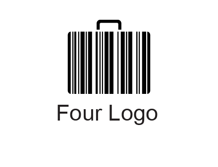 barcode lines forming a briefcase logo