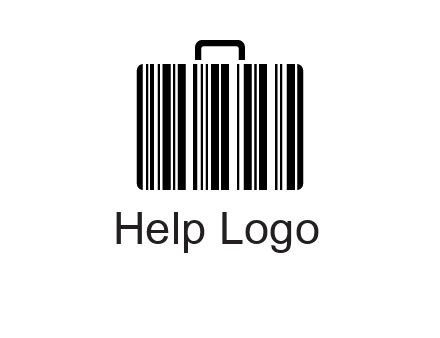 barcode lines forming a briefcase logo
