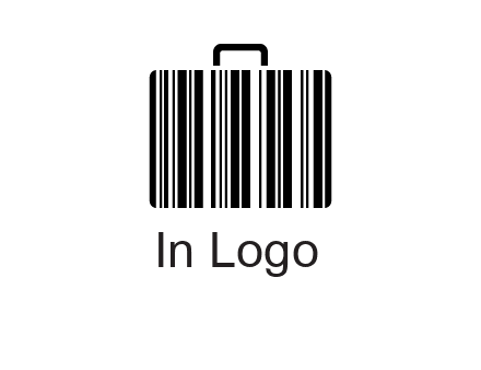 barcode lines forming a briefcase logo