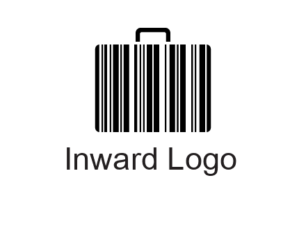 barcode lines forming a briefcase logo