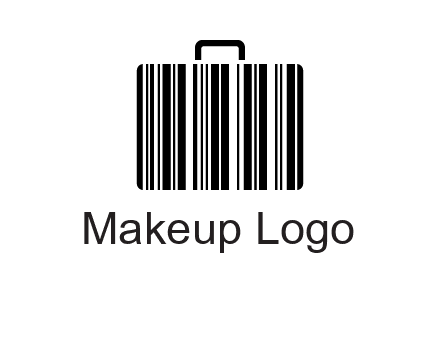 barcode lines forming a briefcase logo