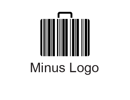 barcode lines forming a briefcase logo