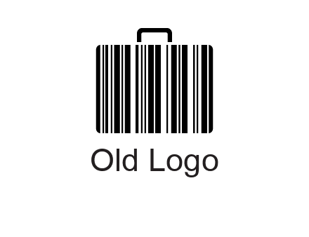barcode lines forming a briefcase logo