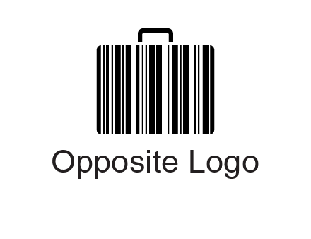 barcode lines forming a briefcase logo