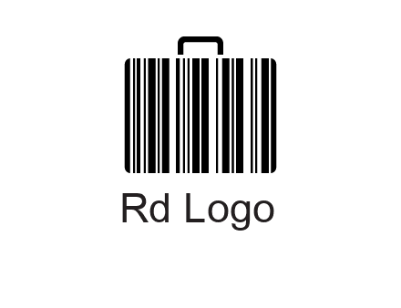 barcode lines forming a briefcase logo