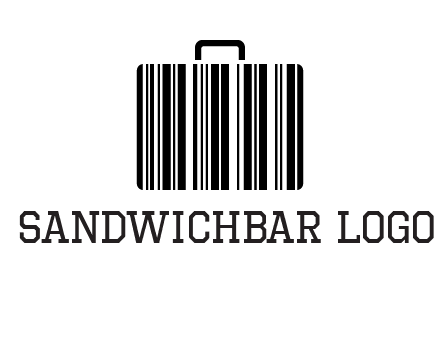 barcode lines forming a briefcase logo