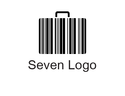 barcode lines forming a briefcase logo