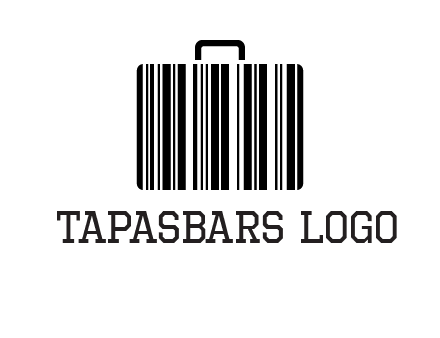 barcode lines forming a briefcase logo
