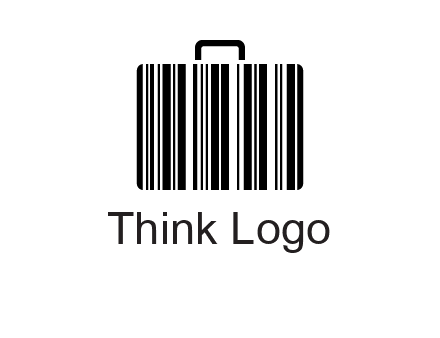 barcode lines forming a briefcase logo