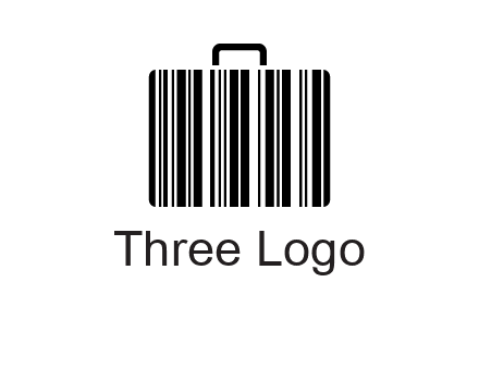 barcode lines forming a briefcase logo