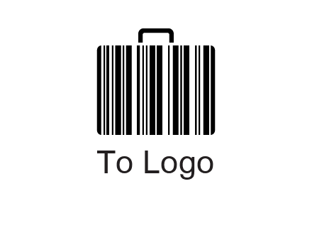 barcode lines forming a briefcase logo