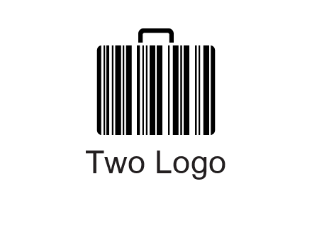 barcode lines forming a briefcase logo