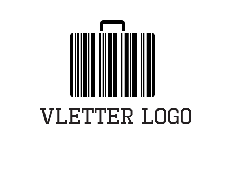 barcode lines forming a briefcase logo