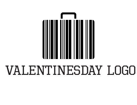 barcode lines forming a briefcase logo