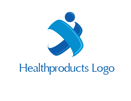 multiplication symbol or cross with a circle depicting a person icon