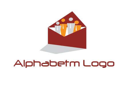 consultants or business executives in an envelope logo