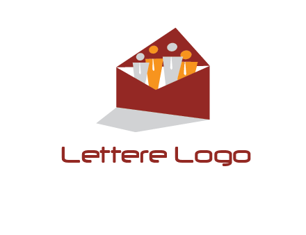 consultants or business executives in an envelope logo