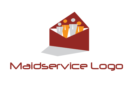 consultants or business executives in an envelope logo