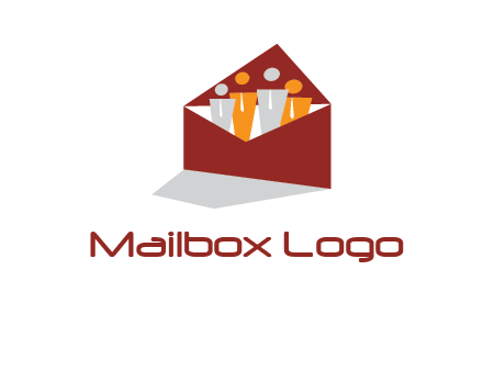 consultants or business executives in an envelope logo