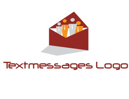 consultants or business executives in an envelope logo