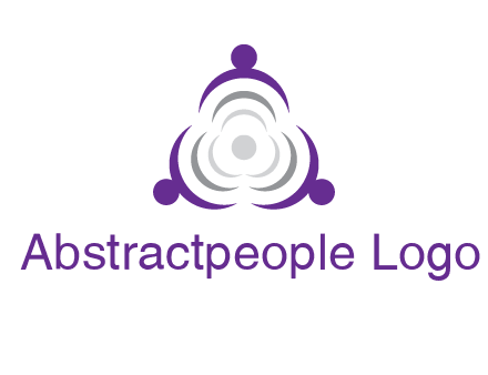 people icons in a triangle or circle with an exaggerated concentric inside
