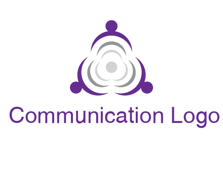 people icons in a triangle or circle with an exaggerated concentric inside