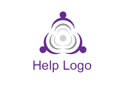 people icons in a triangle or circle with an exaggerated concentric inside