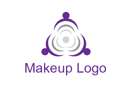 people icons in a triangle or circle with an exaggerated concentric inside