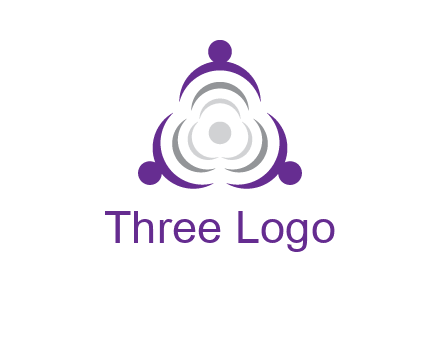 people icons in a triangle or circle with an exaggerated concentric inside