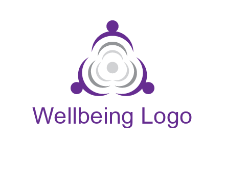 people icons in a triangle or circle with an exaggerated concentric inside