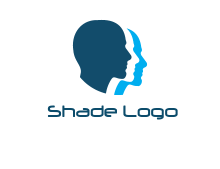 shadows of a man's profile logo