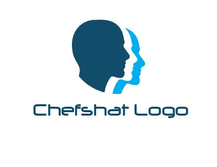shadows of a man's profile logo
