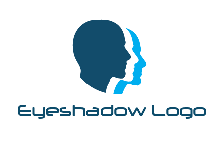 shadows of a man's profile logo