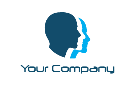 shadows of a man's profile logo