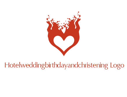 flames on a heart logo