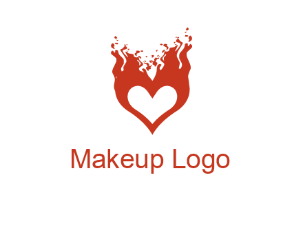 flames on a heart logo