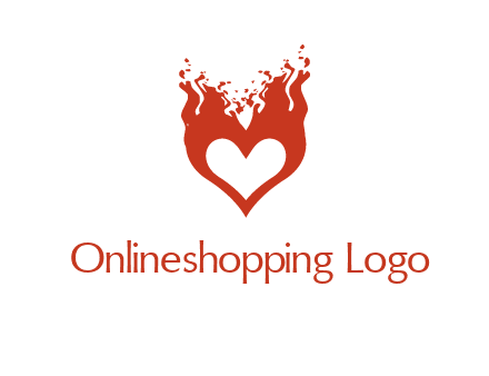 flames on a heart logo