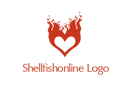 flames on a heart logo