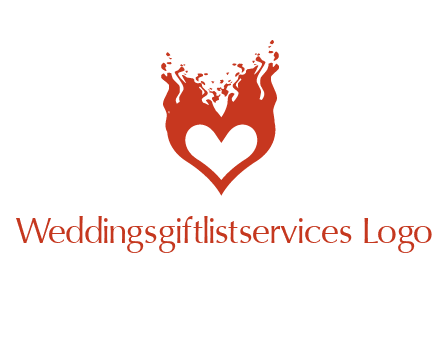 flames on a heart logo