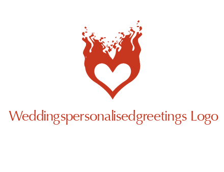flames on a heart logo