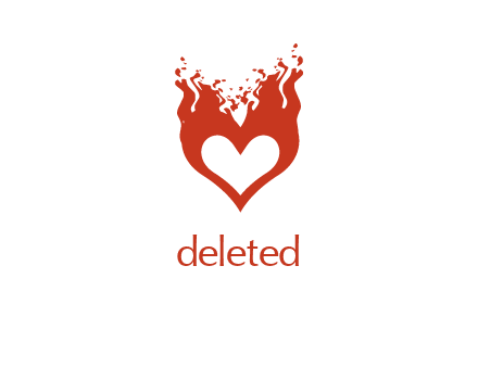 flames on a heart logo