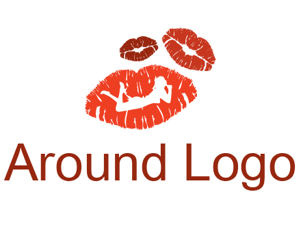 kiss logo with a woman on a pair of lips